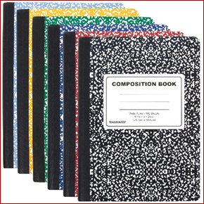 Wholesale Composition Book Assorted Colors  BagsInBulk.com